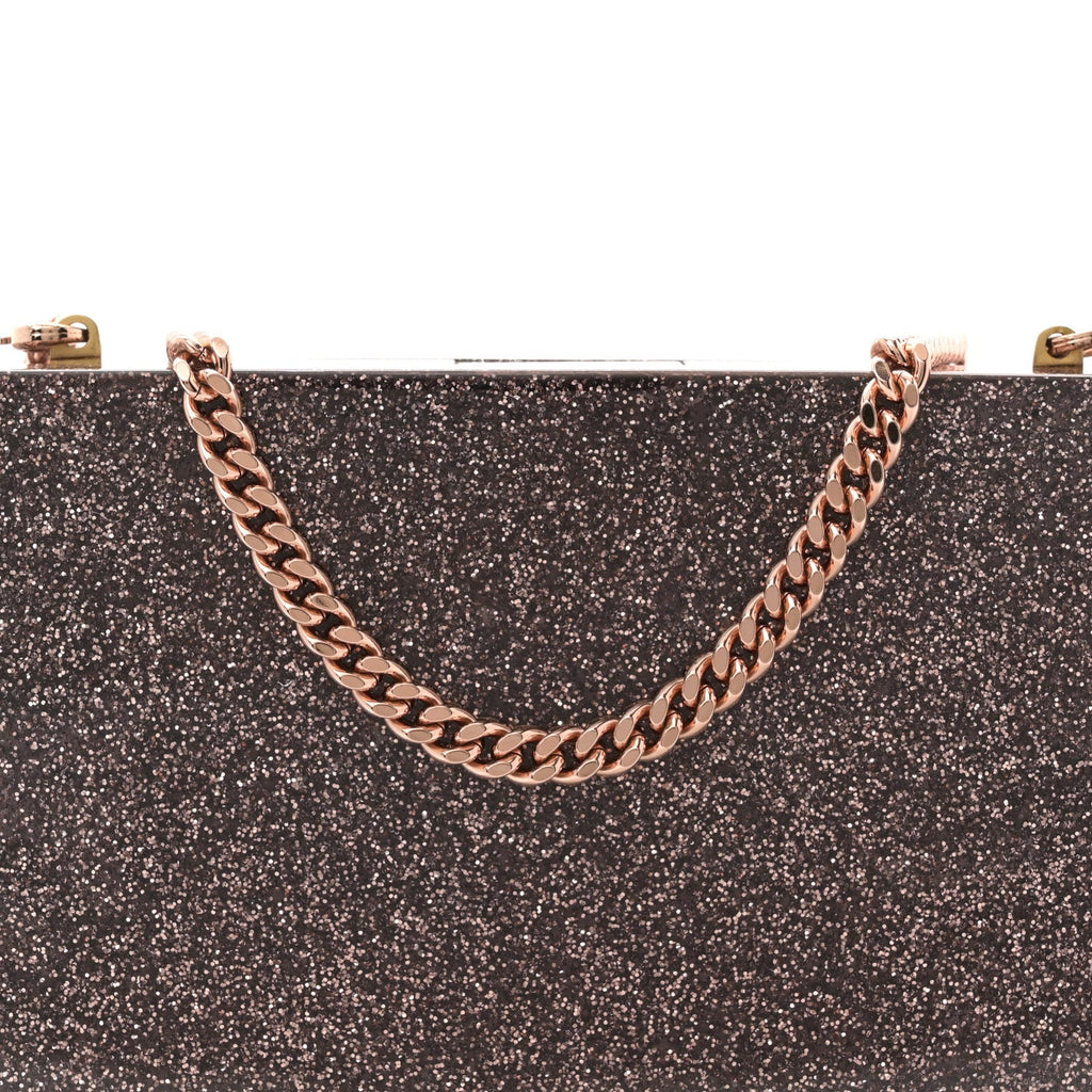 Acrylic Glitter Chain Clutch Copper