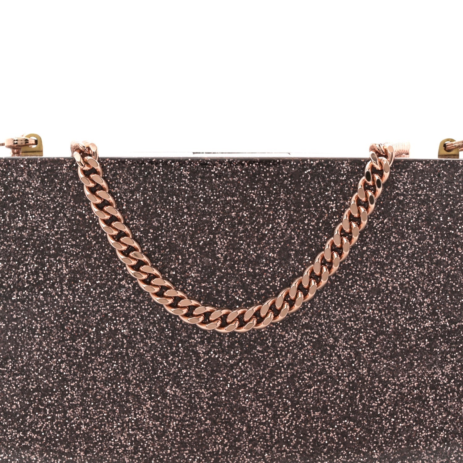 Acrylic Glitter Chain Clutch Copper