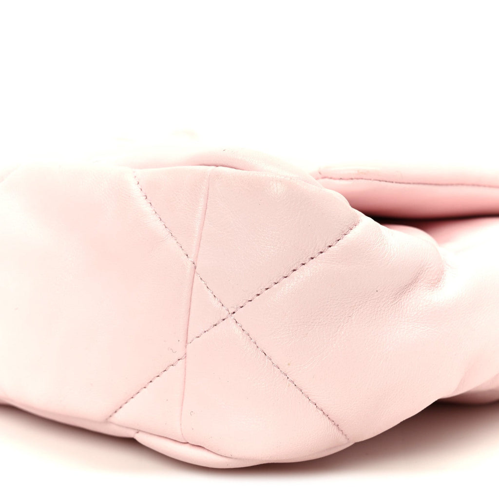 Lambskin Quilted Medium Chanel 19 Flap Light Pink