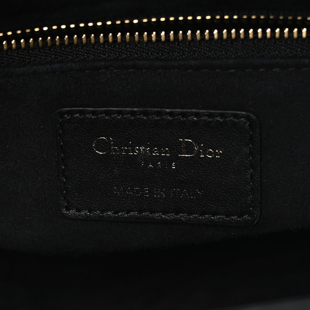 Lambskin Cannage Medium Lady Dior Black