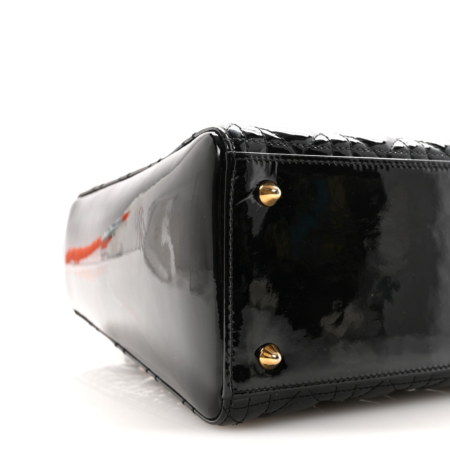 Patent Cannage Medium Lady Dior Black