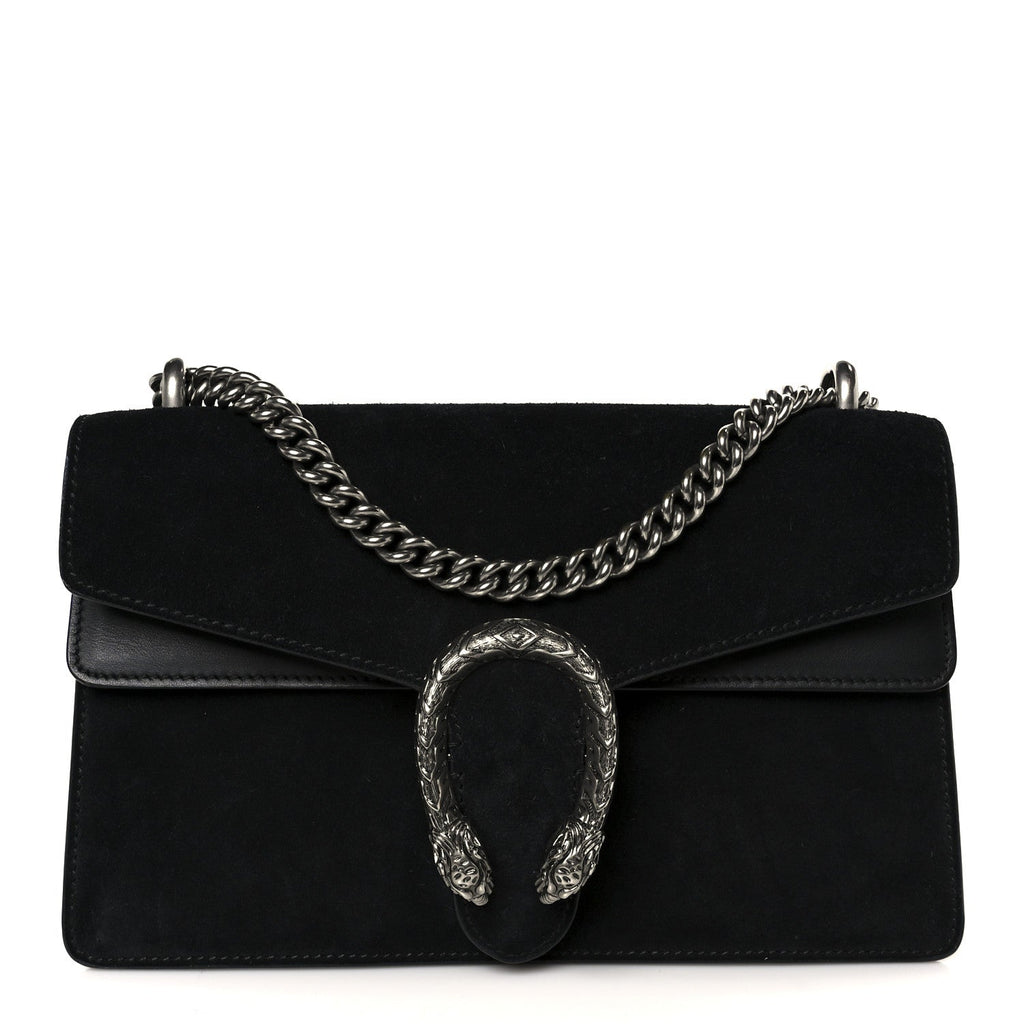 Suede Small Dionysus Shoulder Bag Black
