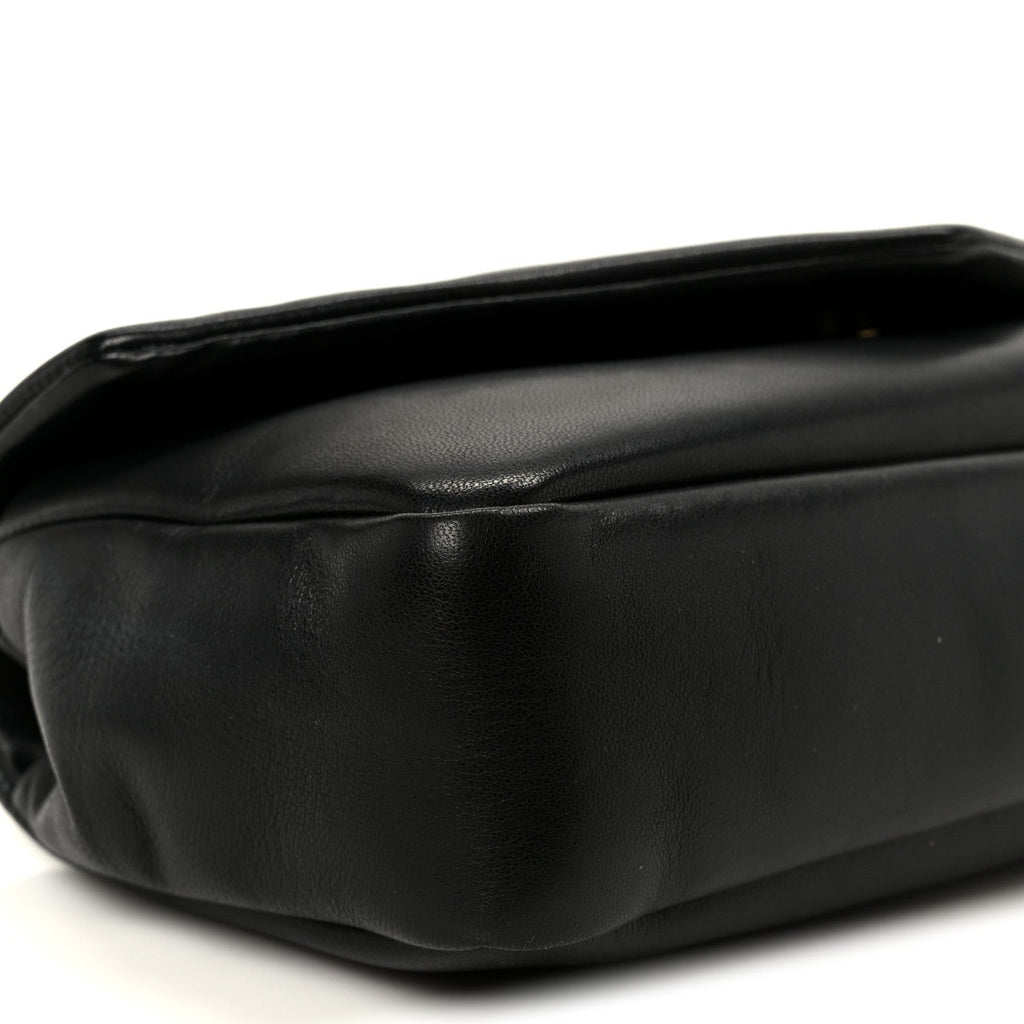 Plunged Lambskin Calypso Black