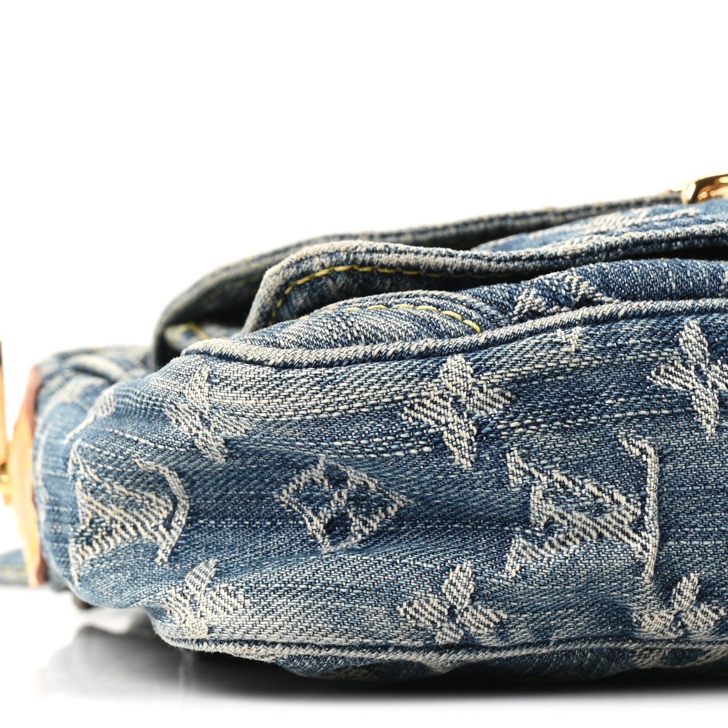 Monogram Denim Bum Bag Blue