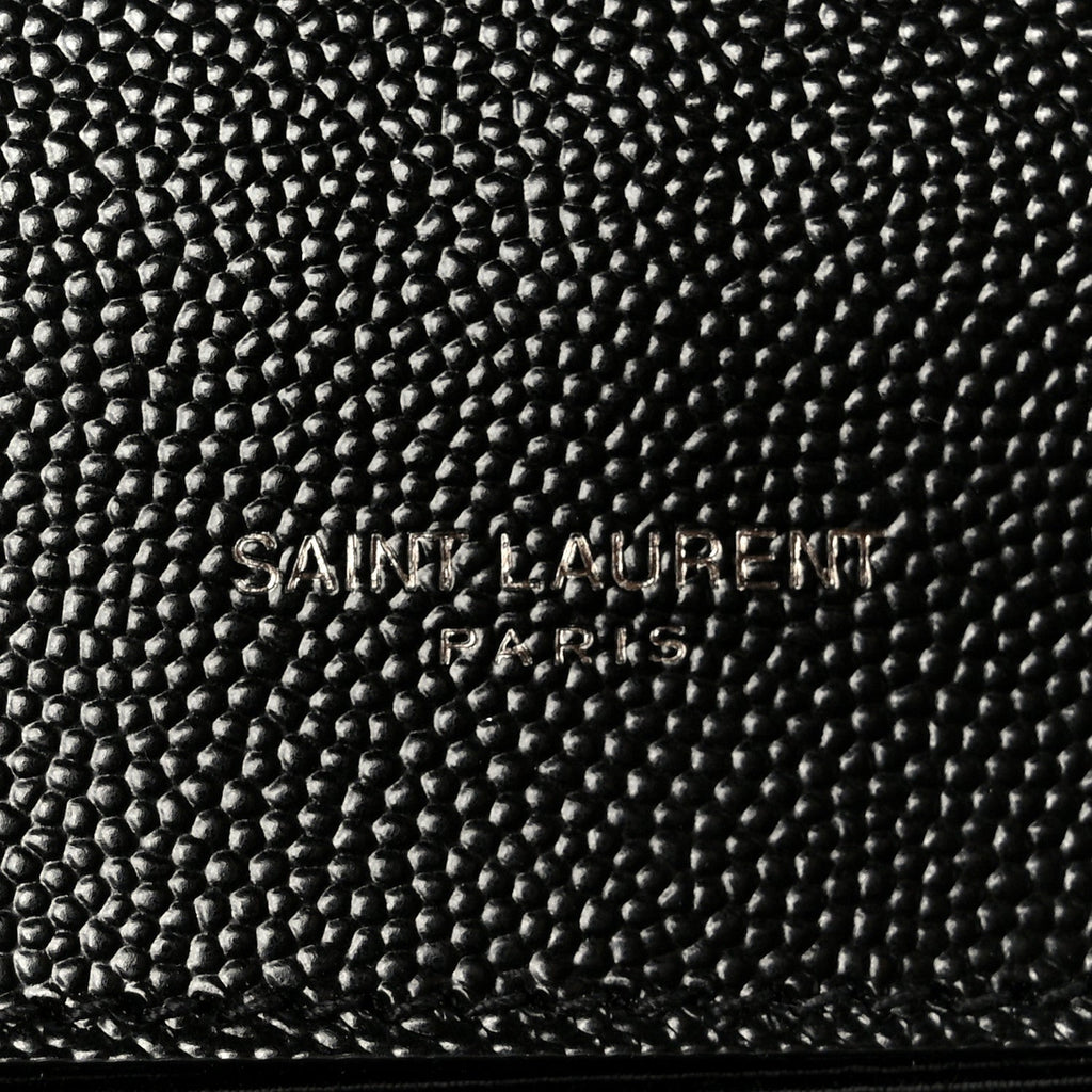 Grain De Poudre Textured Mixed Matelasse Triquilt Medium Monogram Monochrome Satchel Black