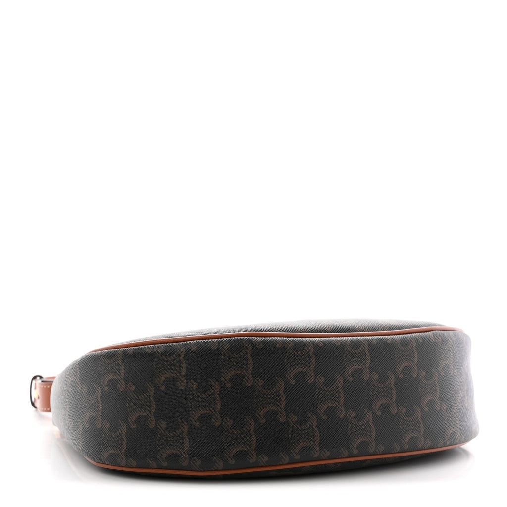 Triomphe Canvas Calfskin Ava Shoulder Bag Tan