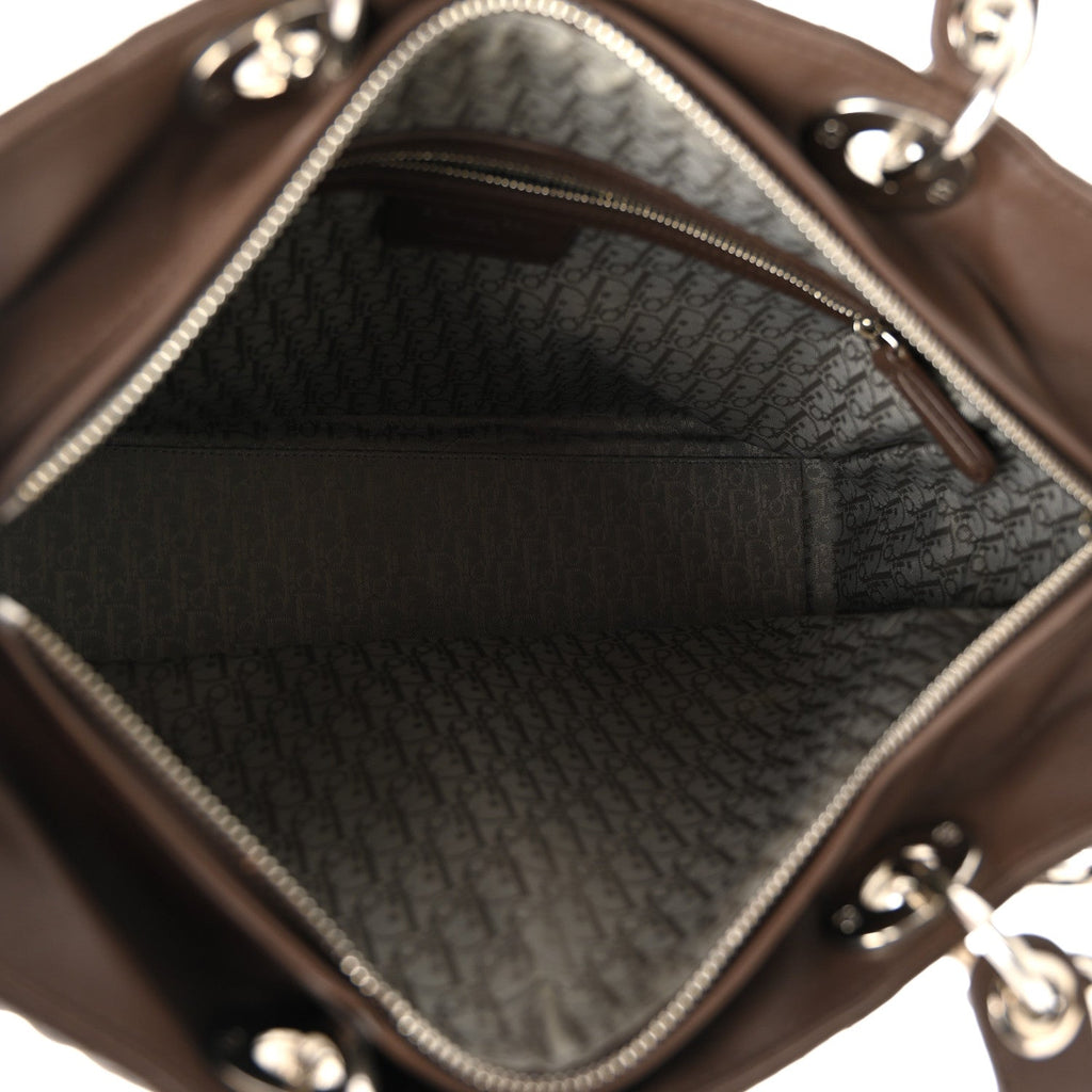 Lambskin Cannage Large Lady Dior Brown