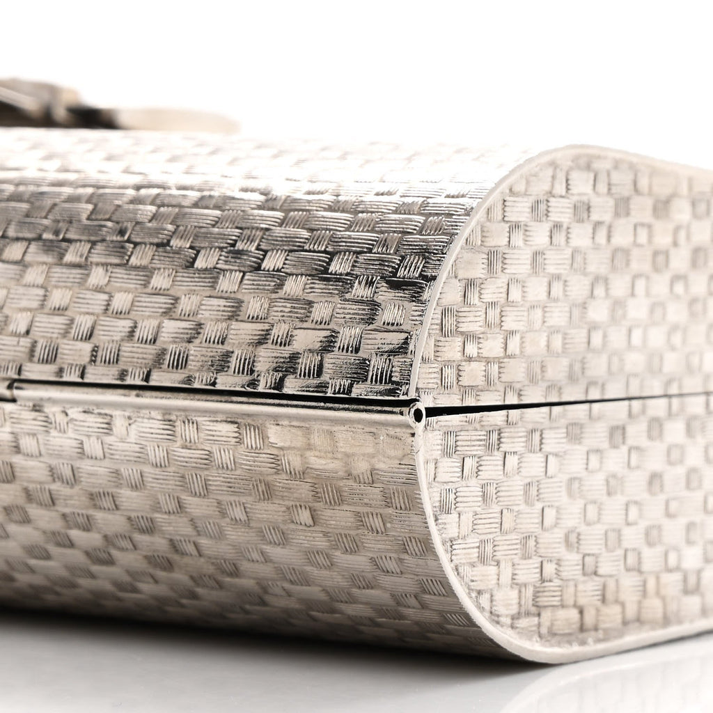 Metal Crystal Buckle Small Chain Shoulder Bag Silver