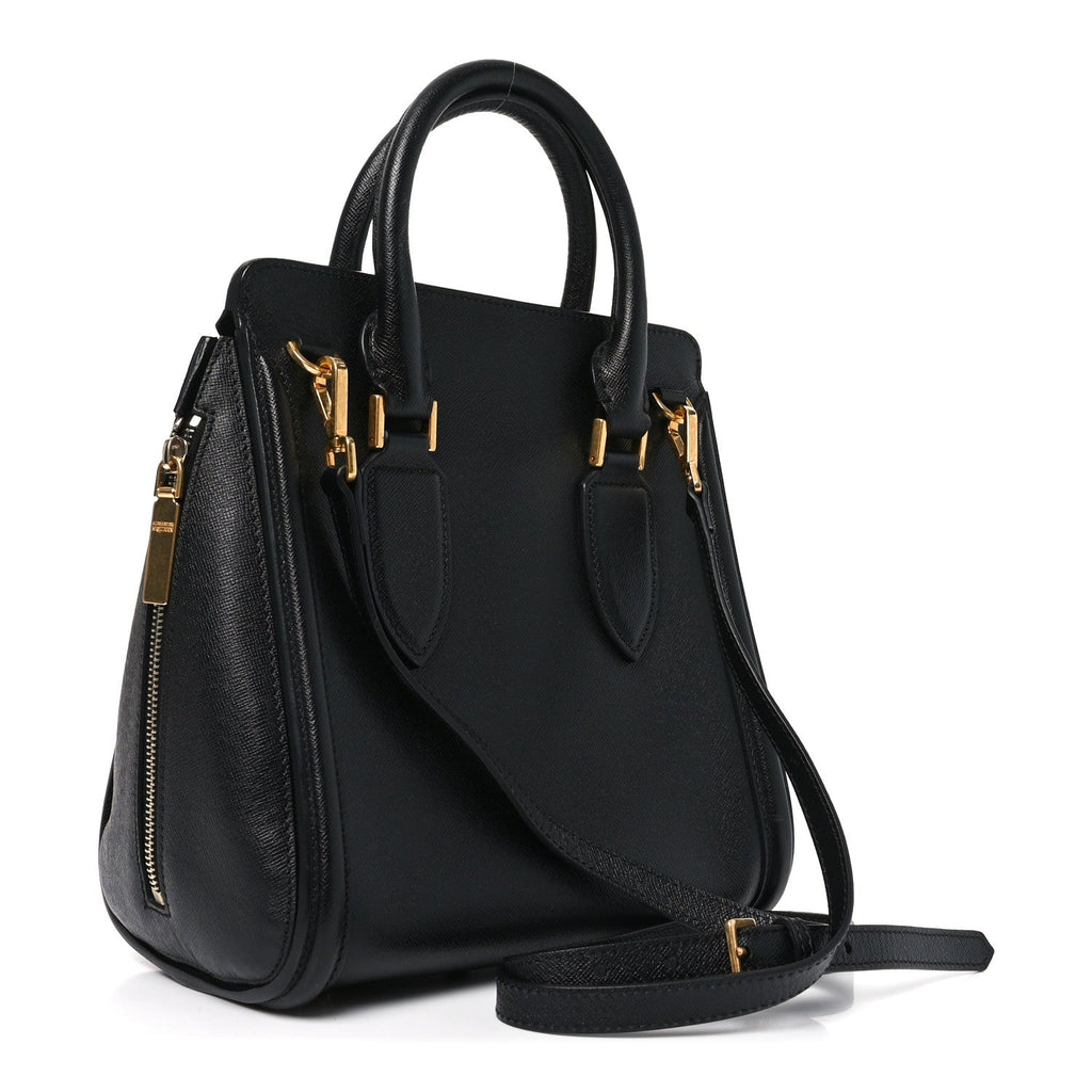 Grained Calfskin Large Heroine Black