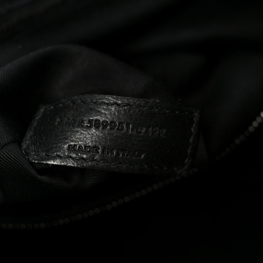 Crinkled Calfskin Matelasse Monogram Large Niki Shopper Tote Black