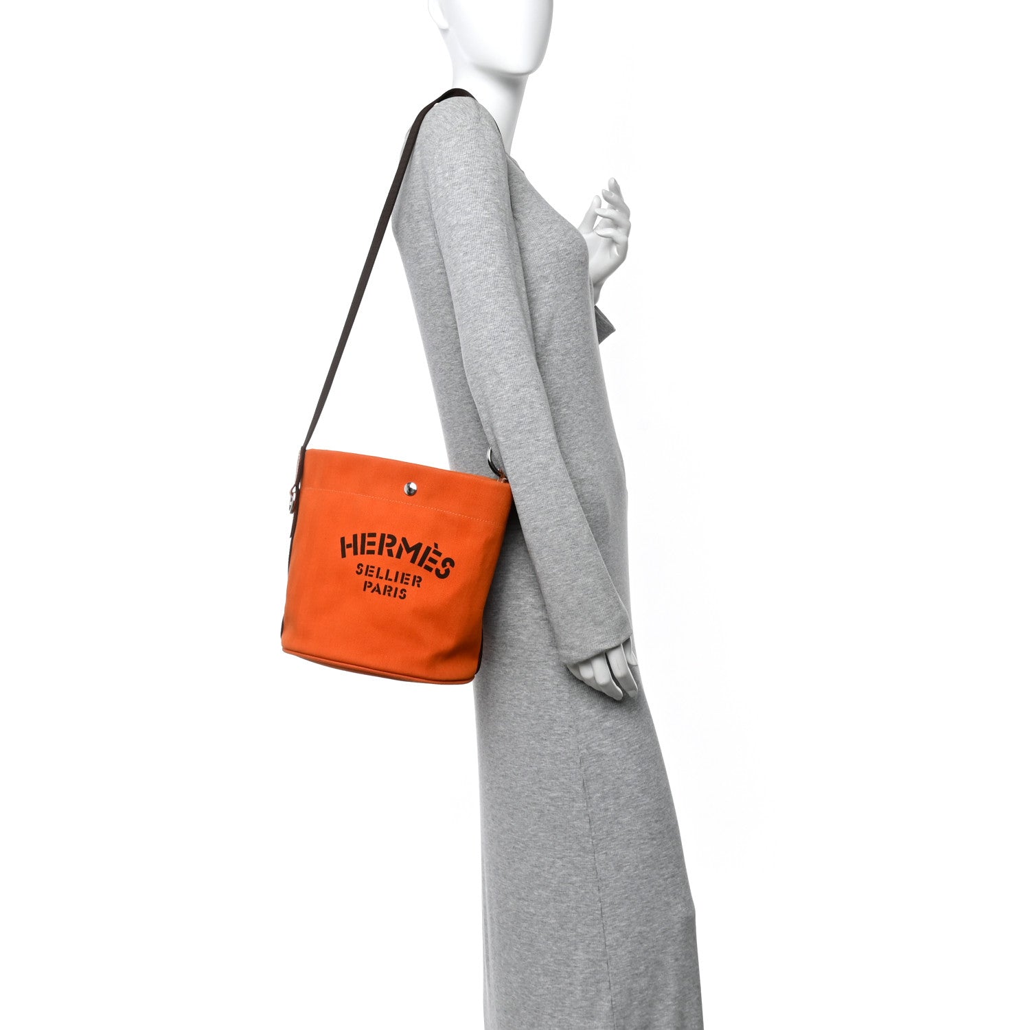 Toile Natural Barenia Sac De Pansage Grooming Bag Orange Kaki