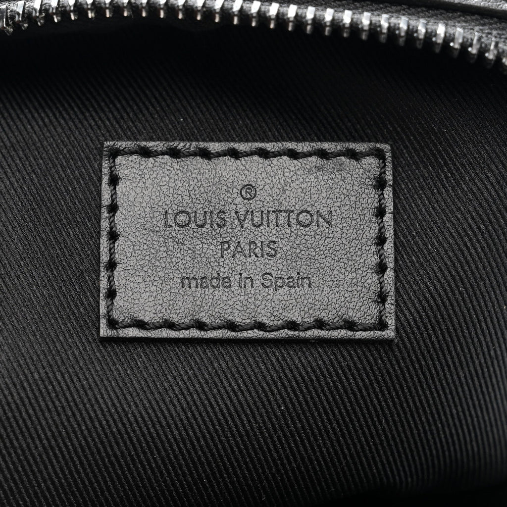 Calfskin Monogram Shadow Double Phone Pouch NM Black