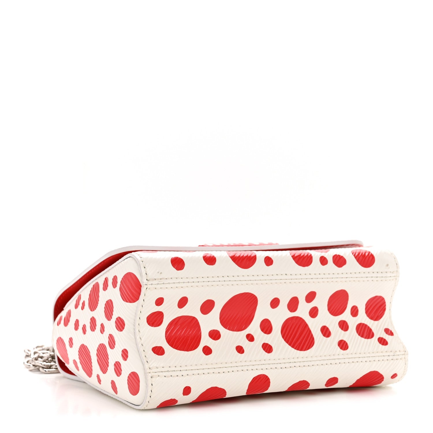LV X YK Epi Infinity Dots Twist Shoulder Bag PM White Red