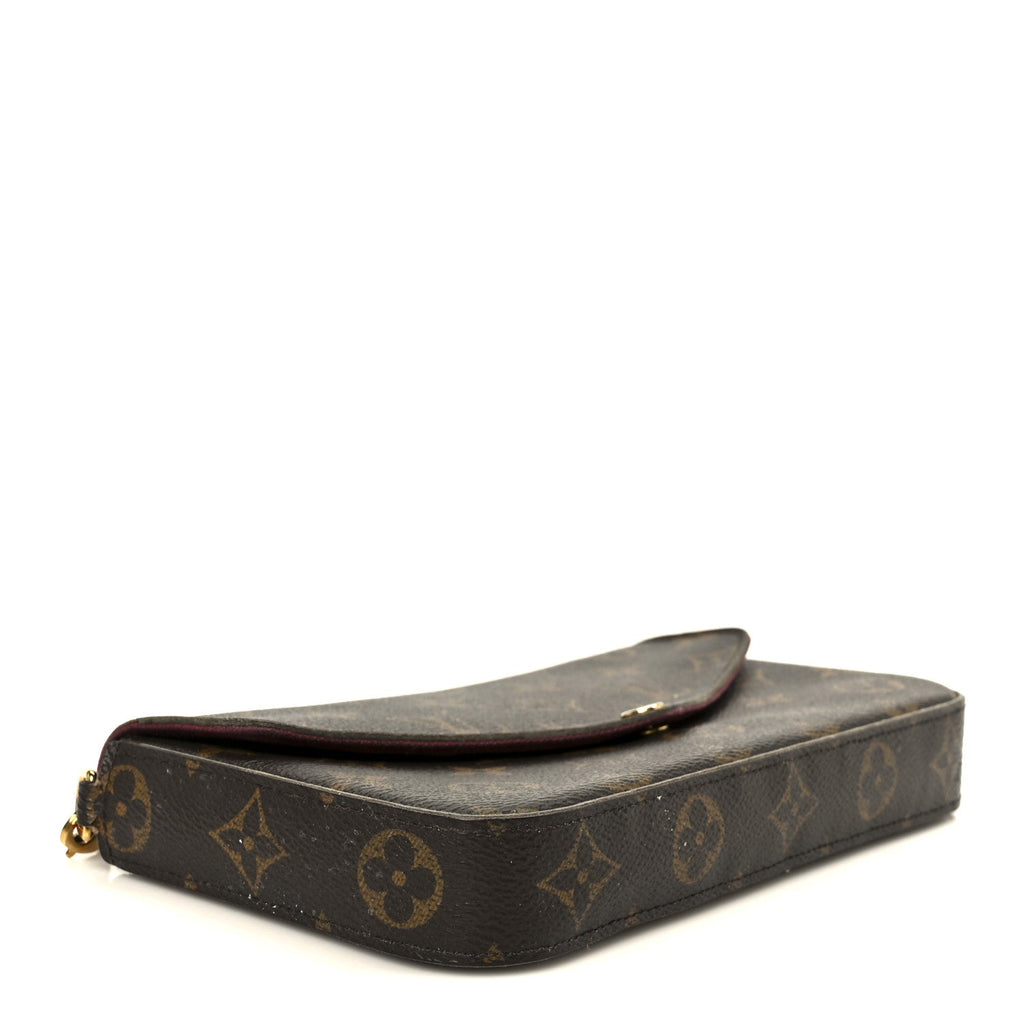 Monogram Pochette Felicie Chain Wallet Fuchsia