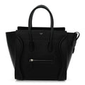Drummed Calfskin Micro Luggage Black