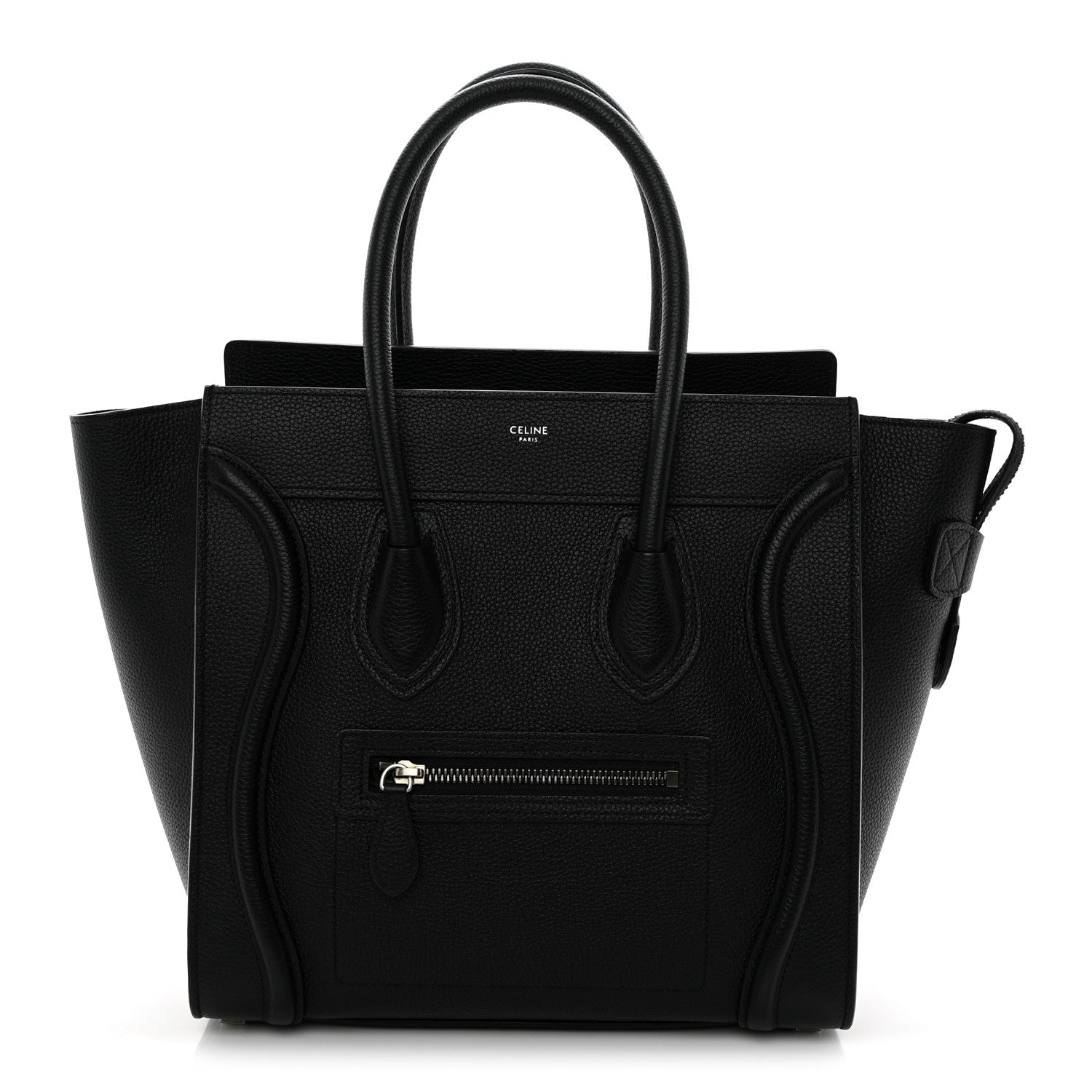 Drummed Calfskin Micro Luggage Black