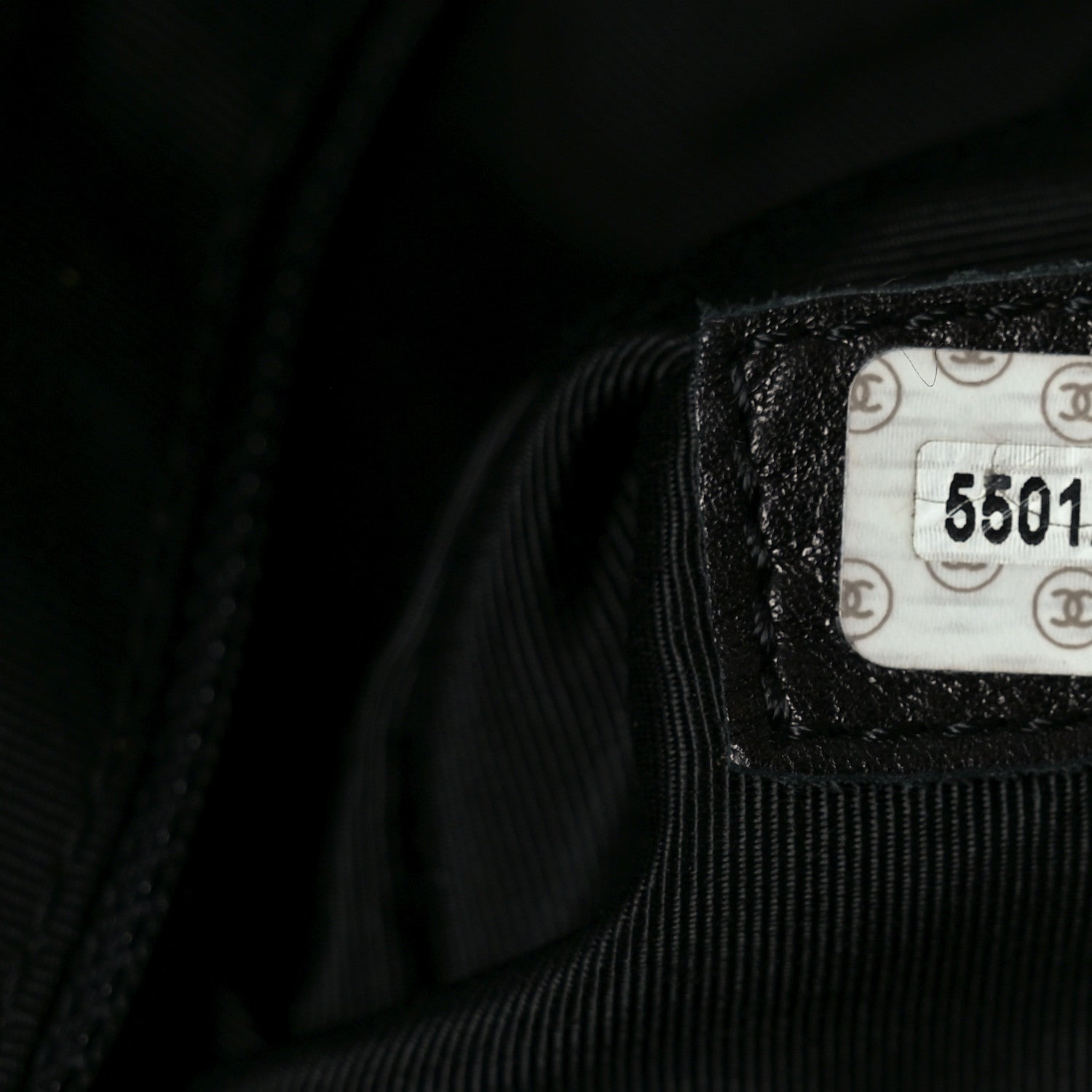 Lambskin CC Stitched Tote Black