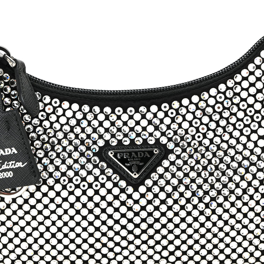 Satin Crystal Mini Re-Edition 2000 Bag Cristal