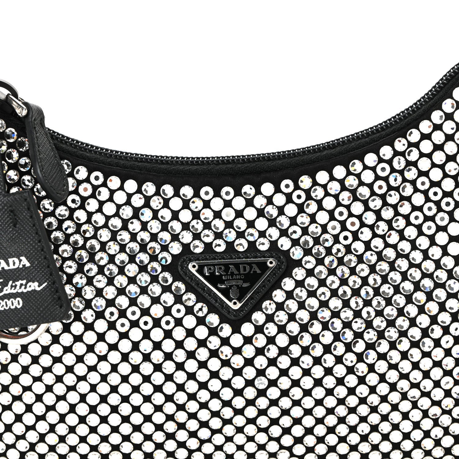 Satin Crystal Mini Re-Edition 2000 Bag Cristal