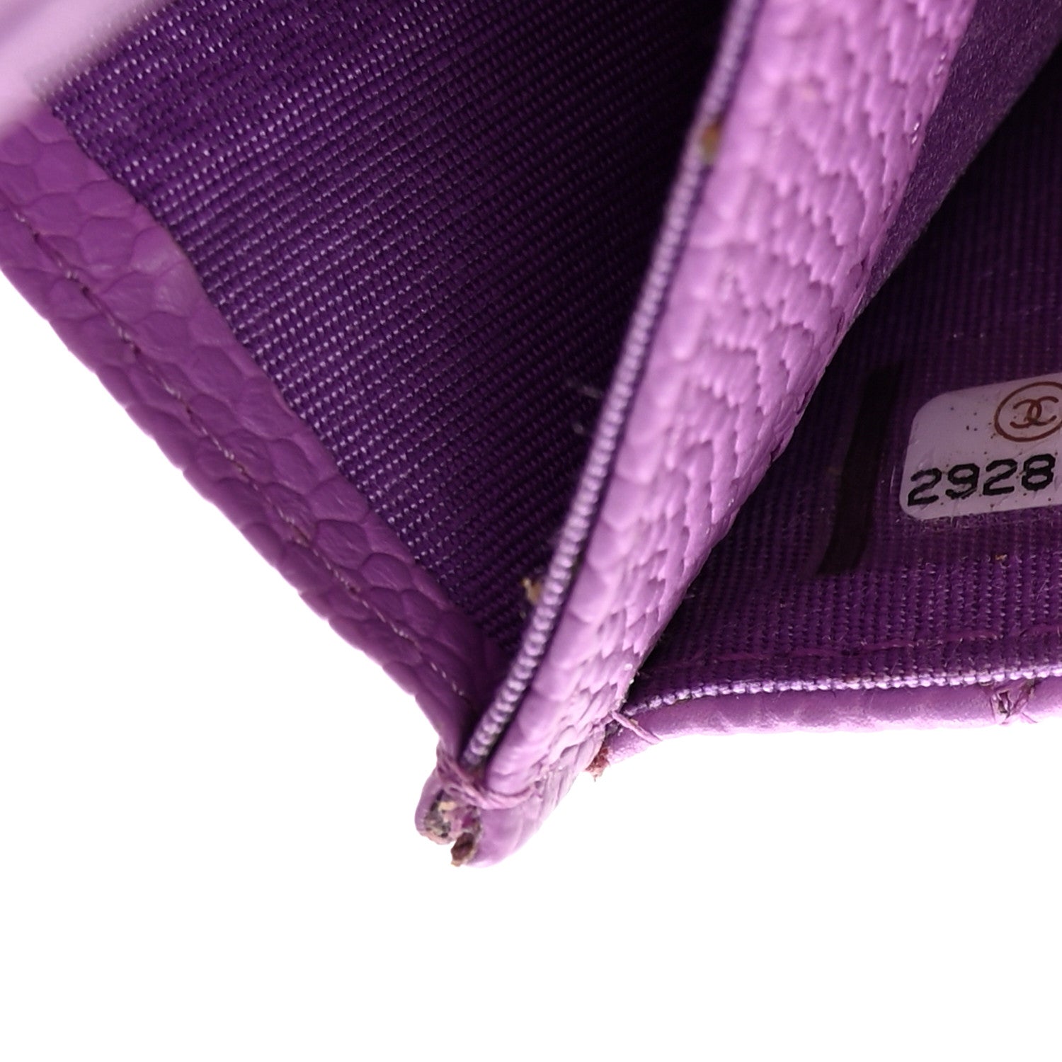 Caviar Quilted Boy Flap  Holder Purple