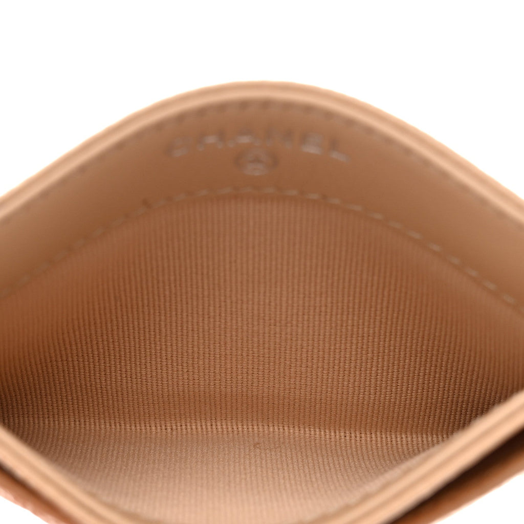 Caviar Quilted  Holder Beige