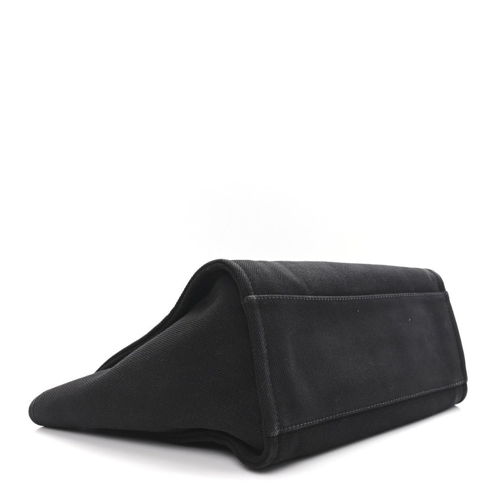 Canvas Pearl Medium Deauville Tote Black