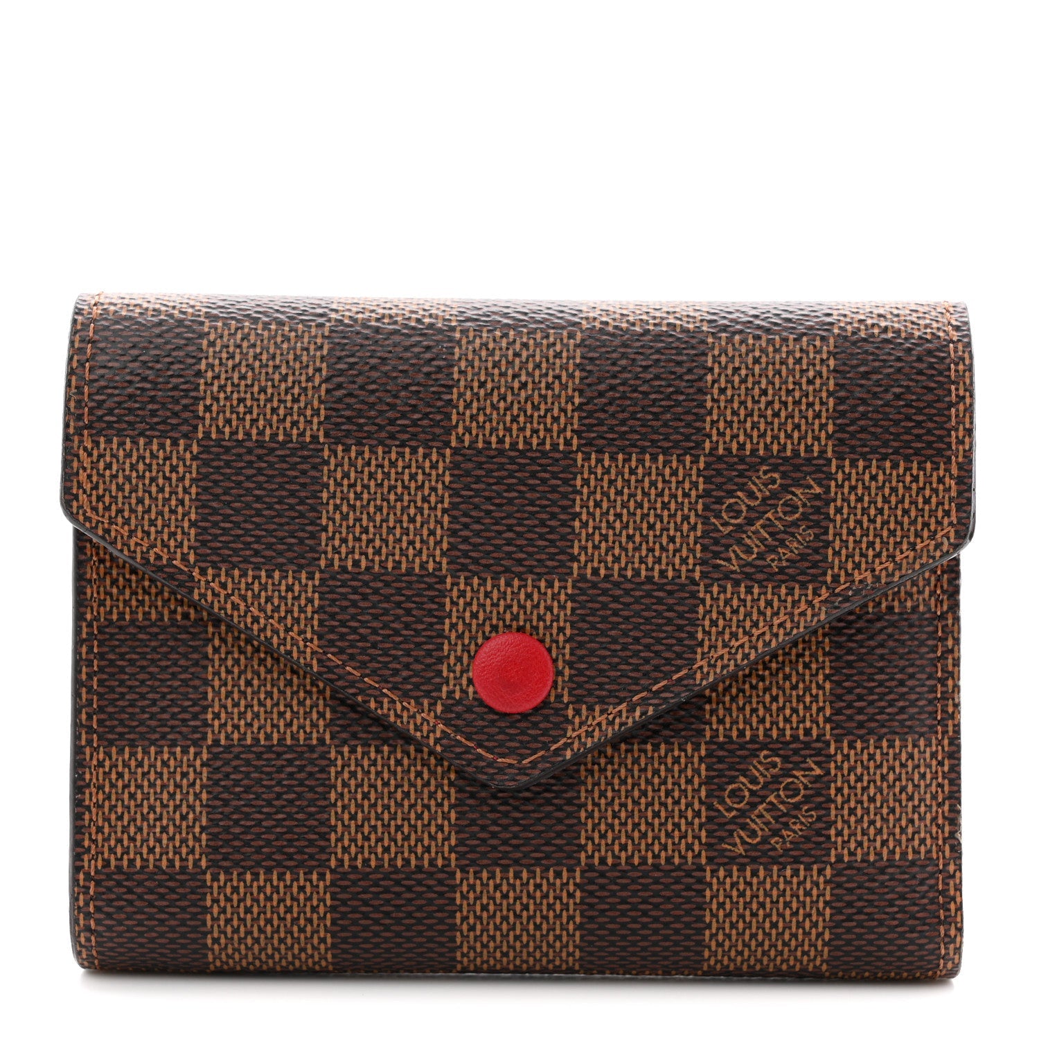 Damier Ebene Victorine Wallet Red