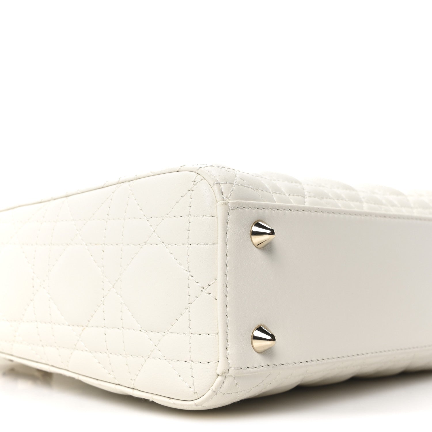 Lambskin Cannage Small My ABCDior Lady Dior White
