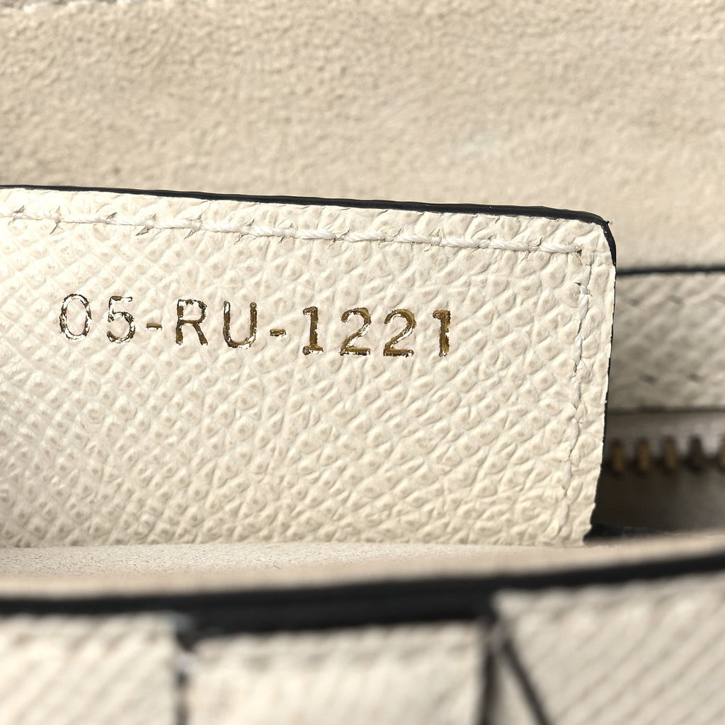 Grained Calfskin Saddle Bag White