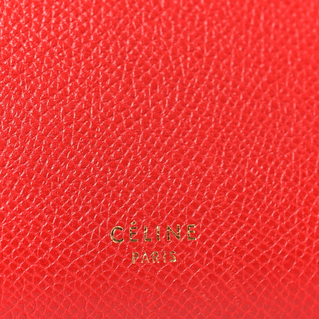 Baby Grained Calfskin Micro Belt Bag Coquelicot