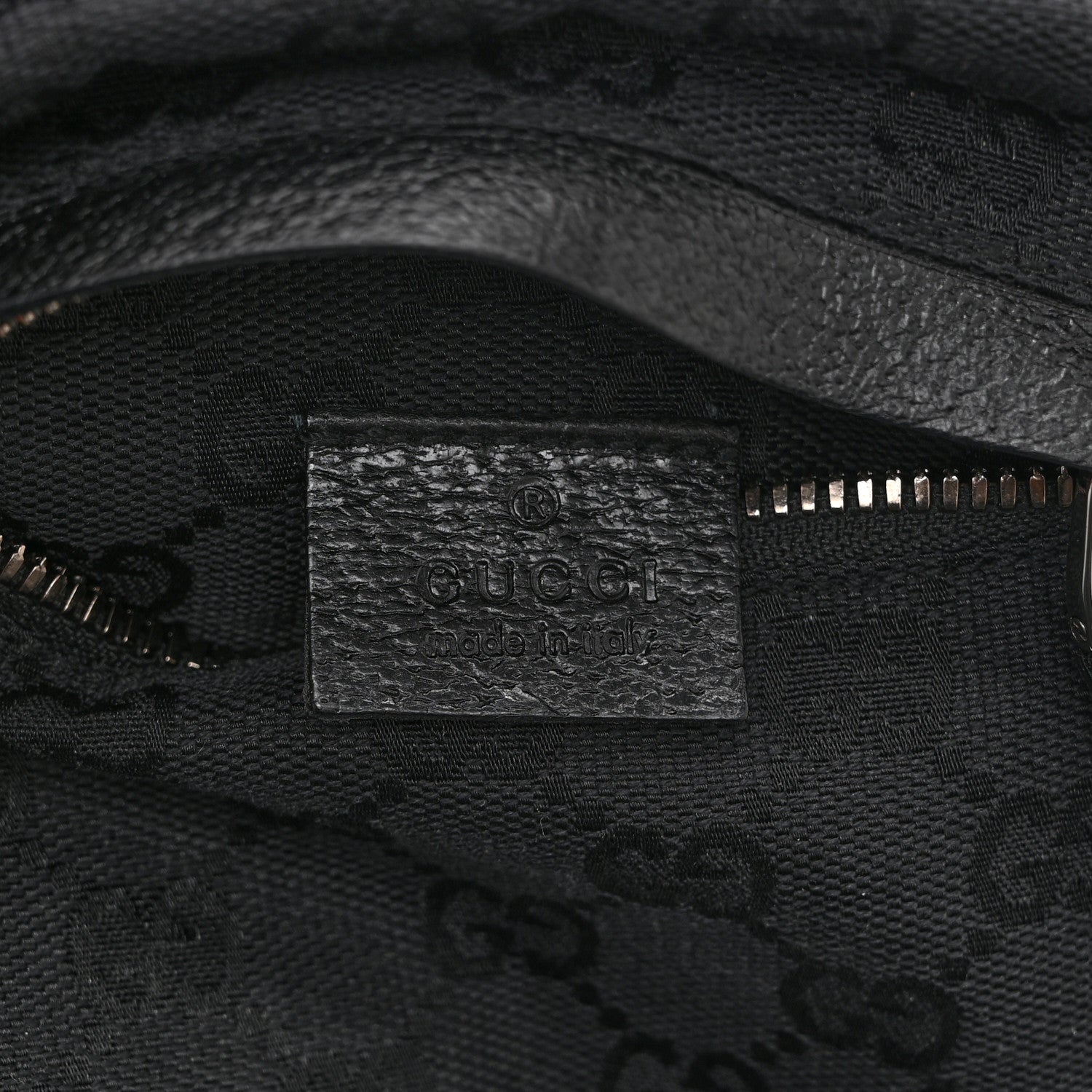 GG Monogram Double Pocket Belt Bag Black