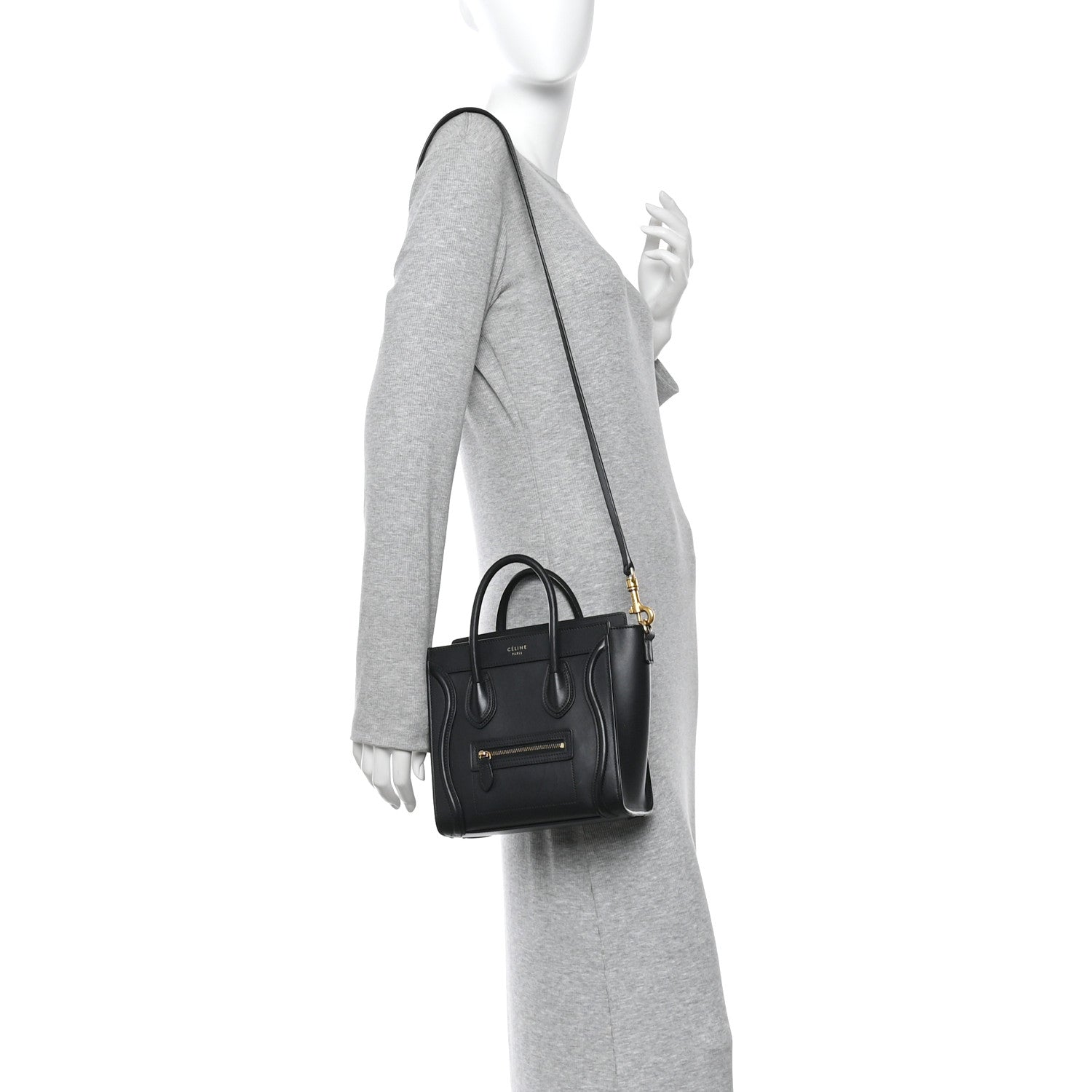 Smooth Calfskin Nano Luggage Black