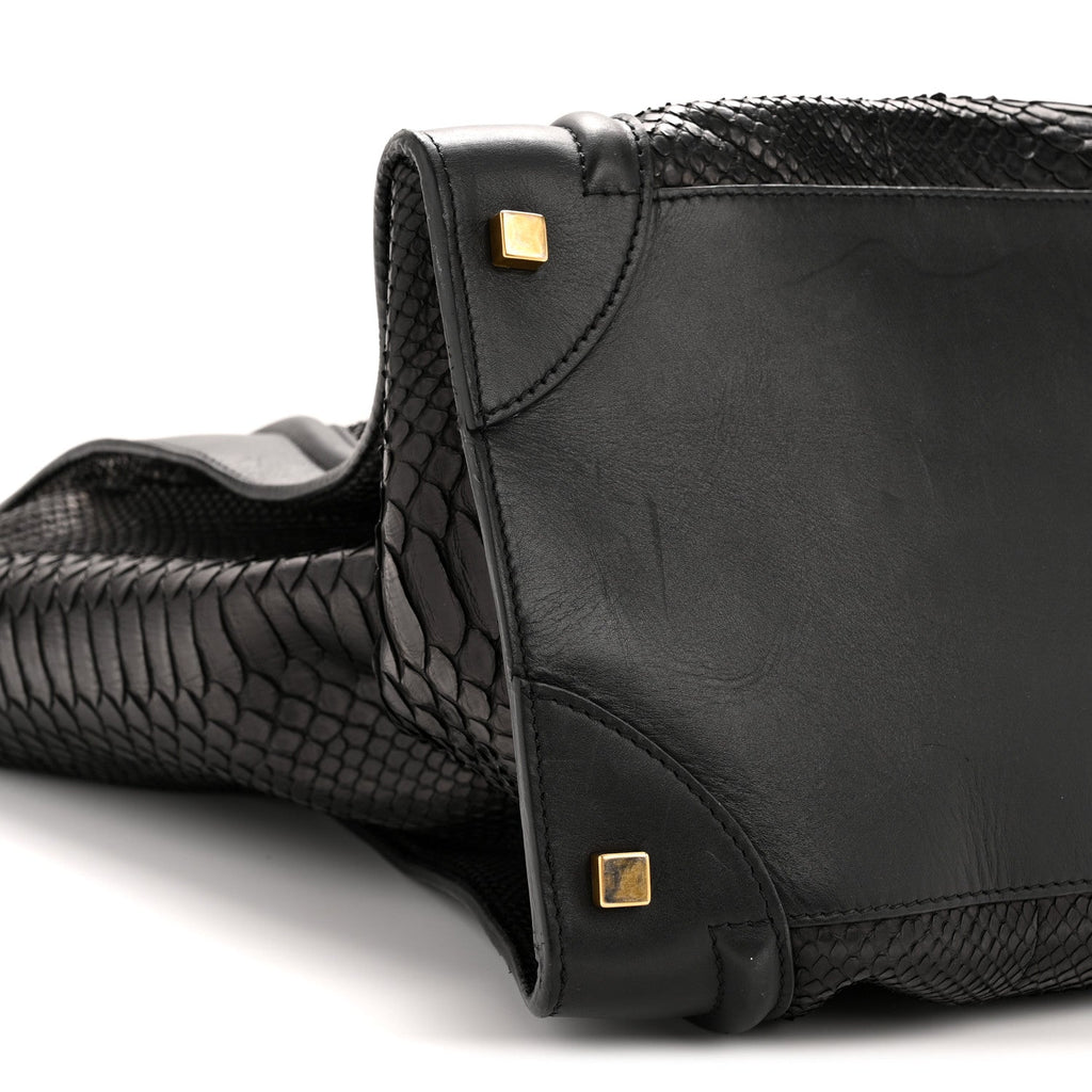 Snakeskin Large Luggage Black