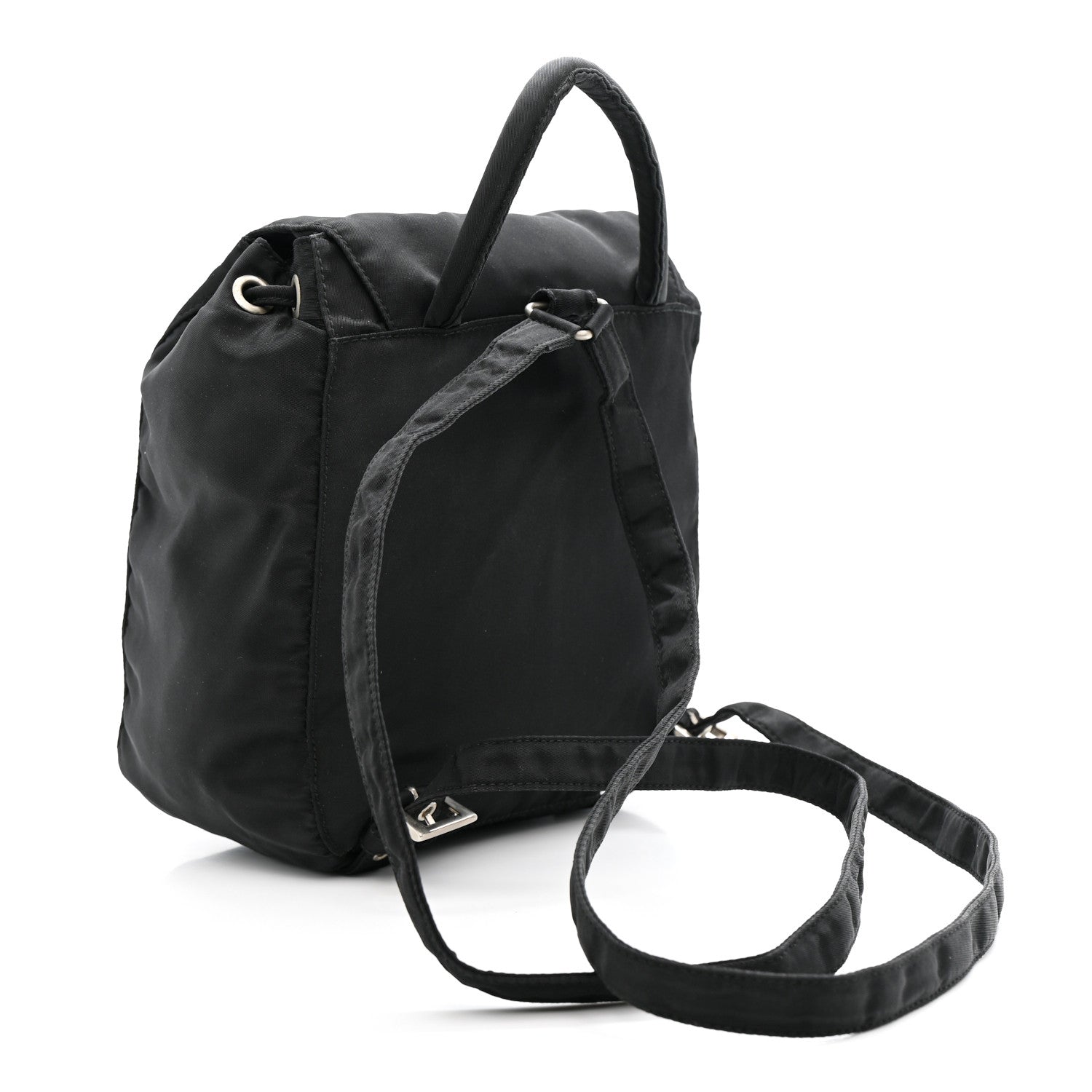 Nylon Vela Mini Cinch Backpack Black