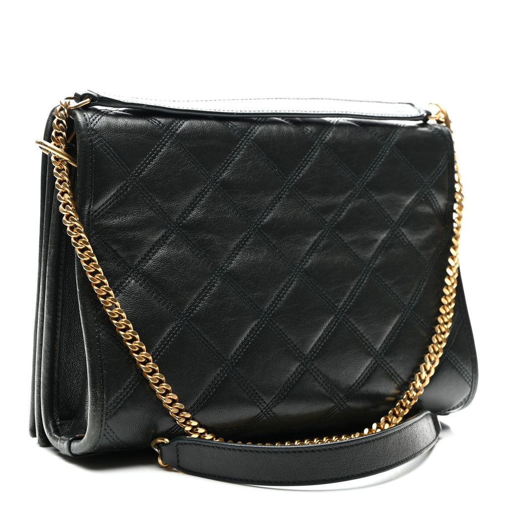 Lambskin Quilted Mini Becky Chain Bag Vert Fonce