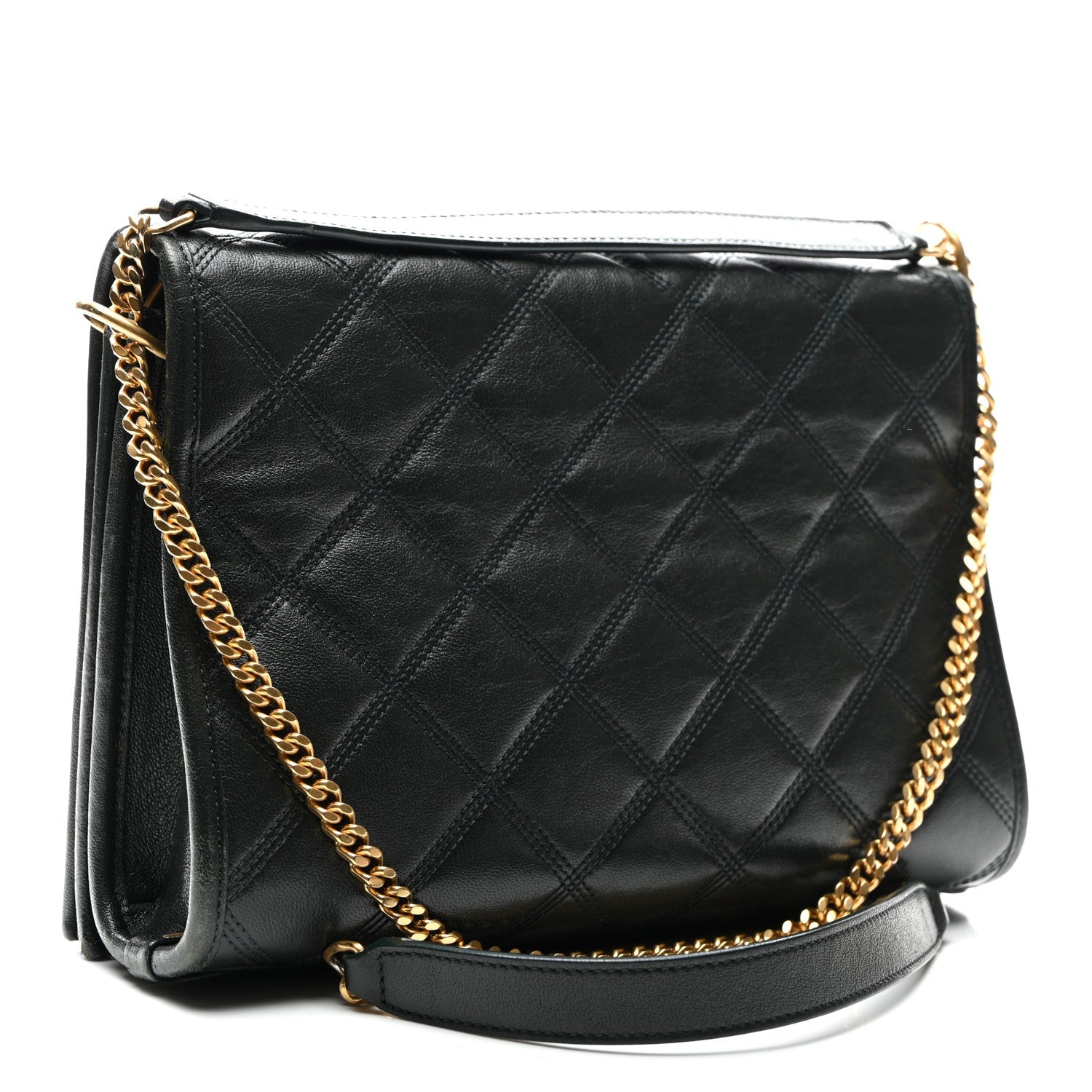 Lambskin Quilted Mini Becky Chain Bag Vert Fonce
