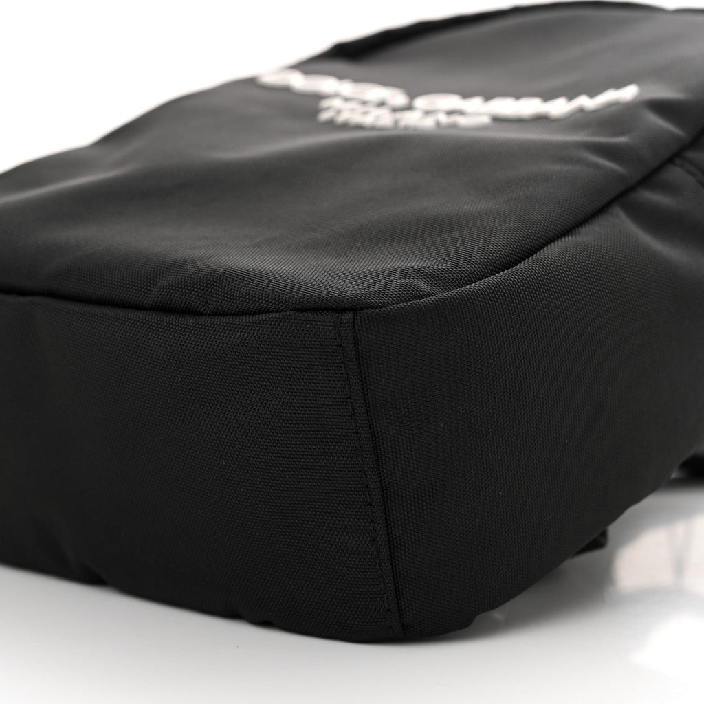 Nylon Logo Childrens Backpack Black