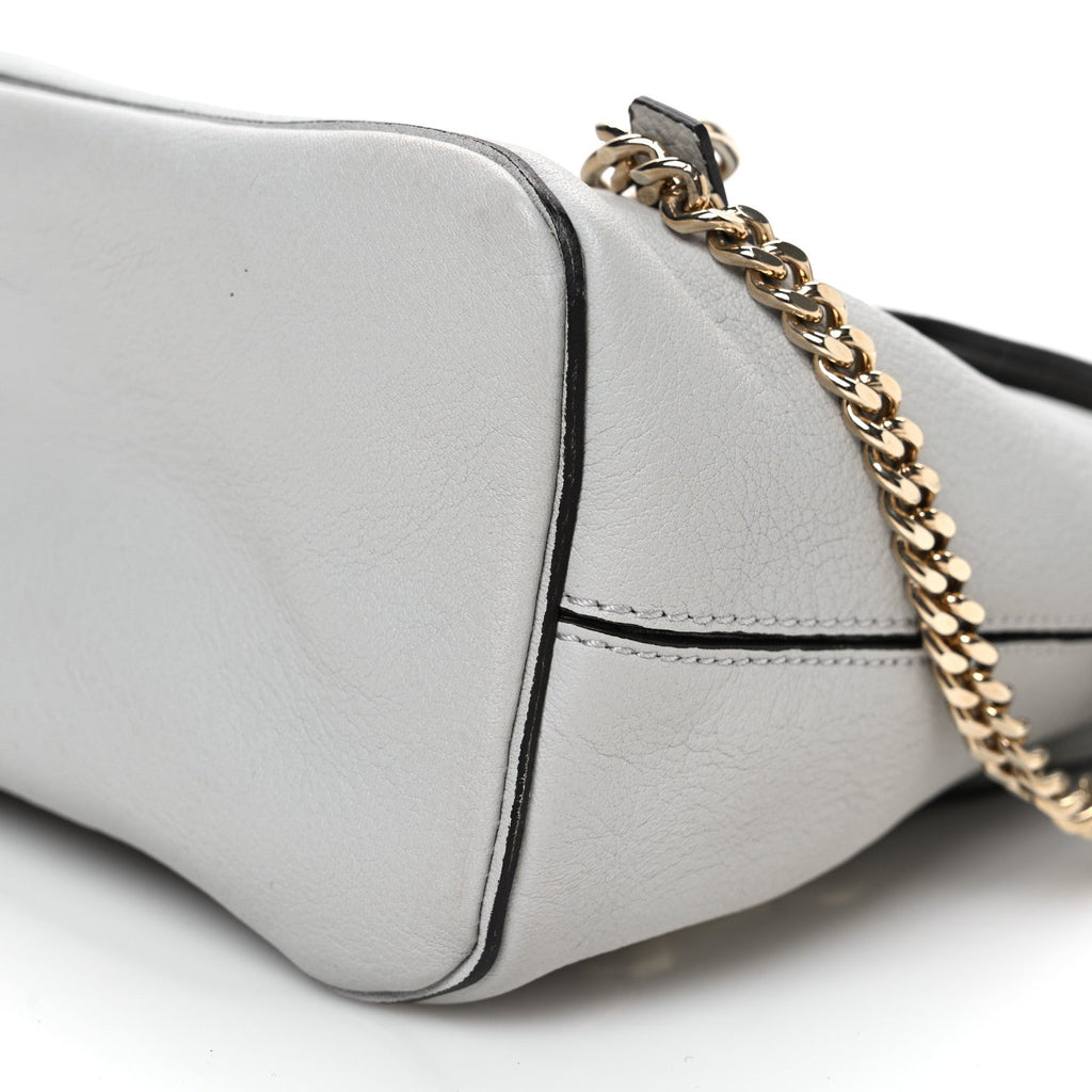 Suede Calfskin Mini Faye Backpack Silver Blue