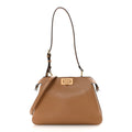 Vitello Small Soft Peekaboo Satchel Cappuccino