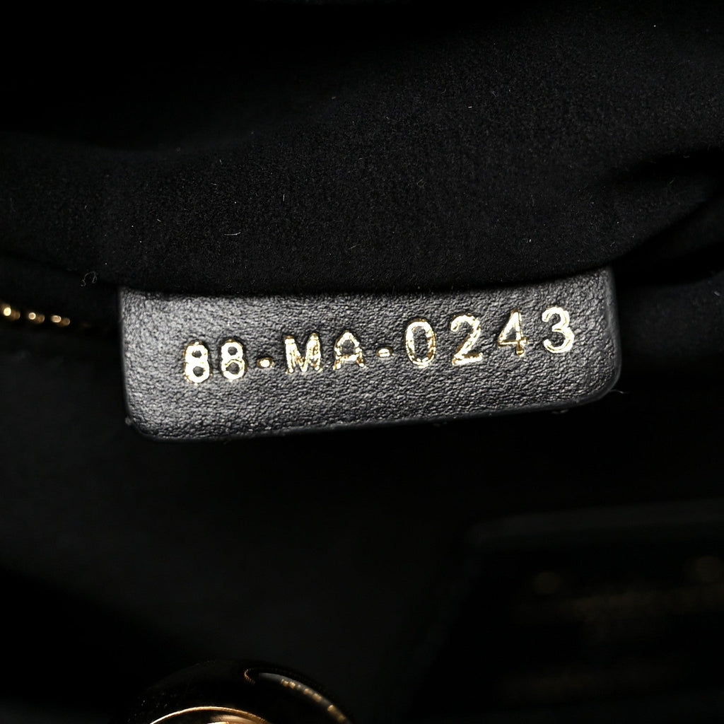 Lambskin Cannage Medium Lady Dior Black