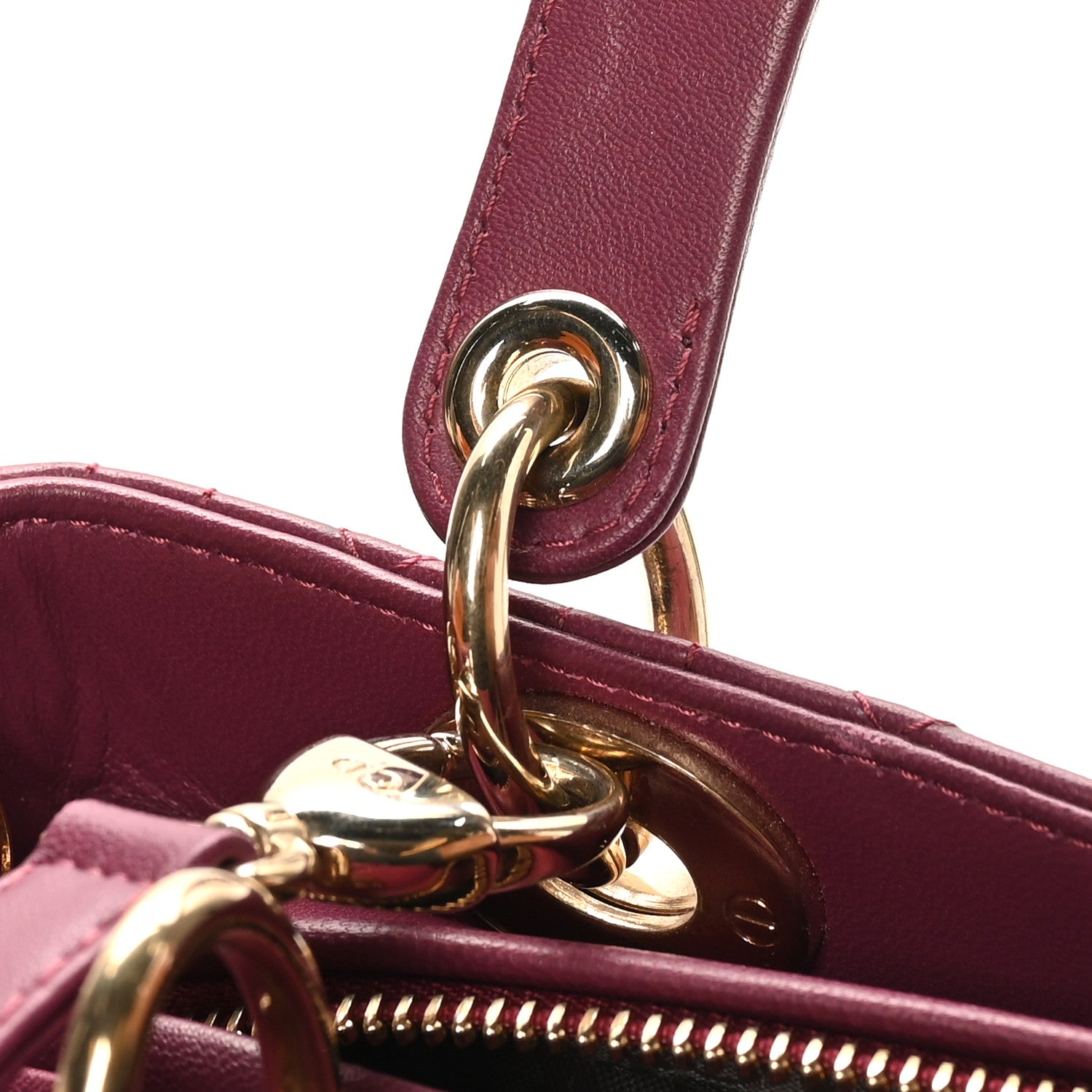 Lambskin Cannage Medium Lady Dior Purple
