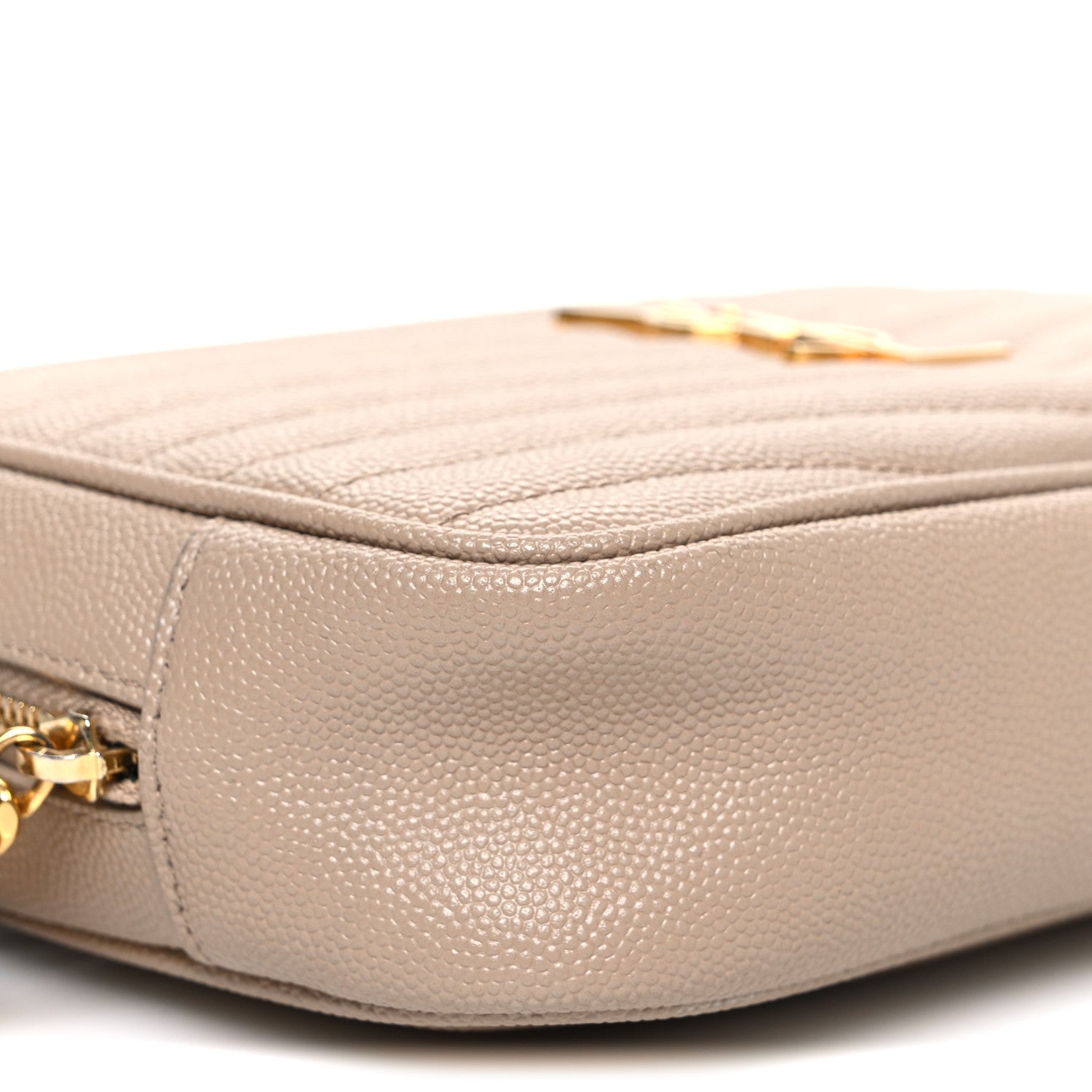 Grain De Poudre Matelasse Monogram Mini Lou Camera Bag Dark Beige
