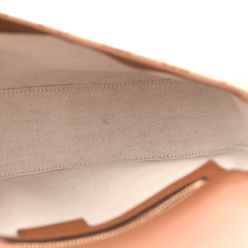 GG Monogram Calfskin Medium Blondie Top Handle Bag Beige Dark Brown