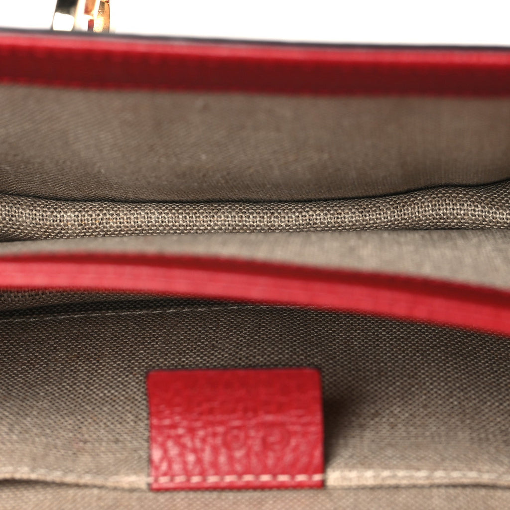 Dollar Calfskin Small Interlocking G Shoulder Bag Red