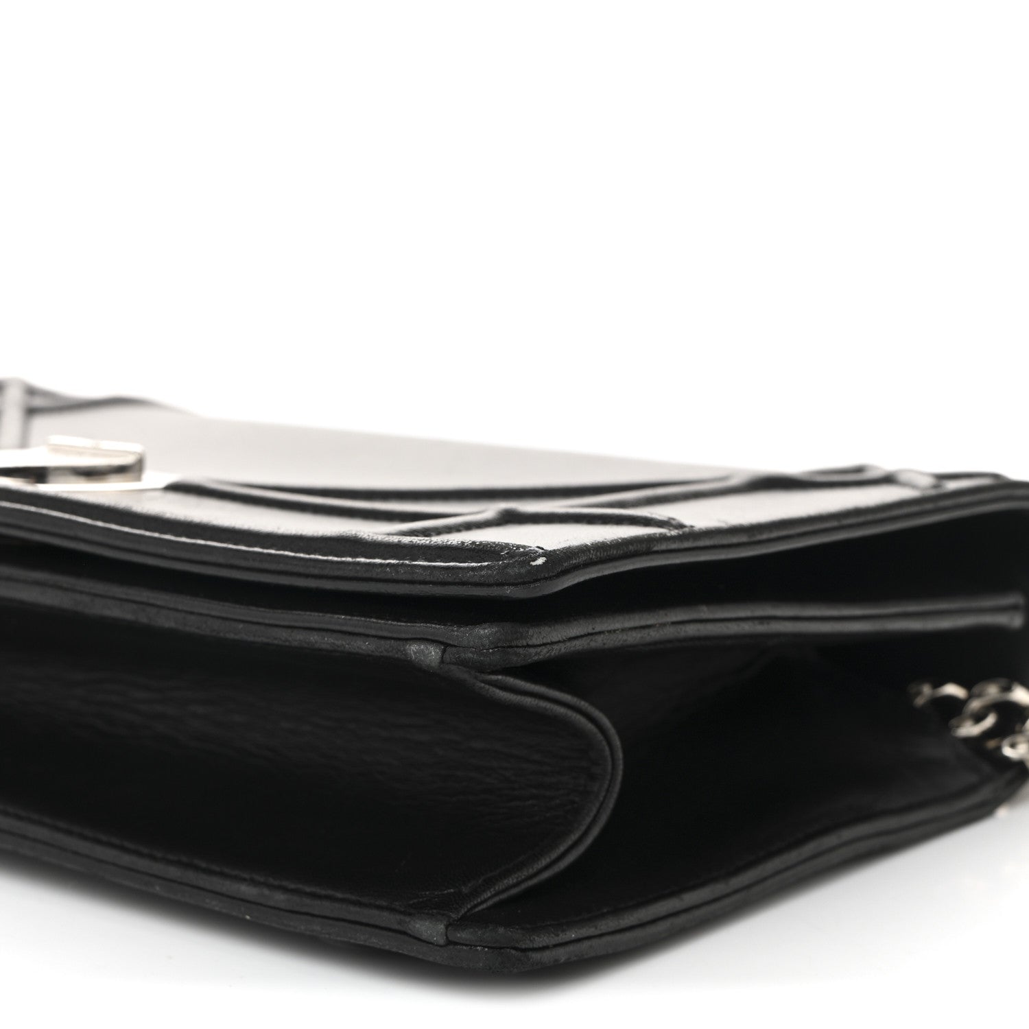 Lambskin Medium Diorama Flap Bag Black