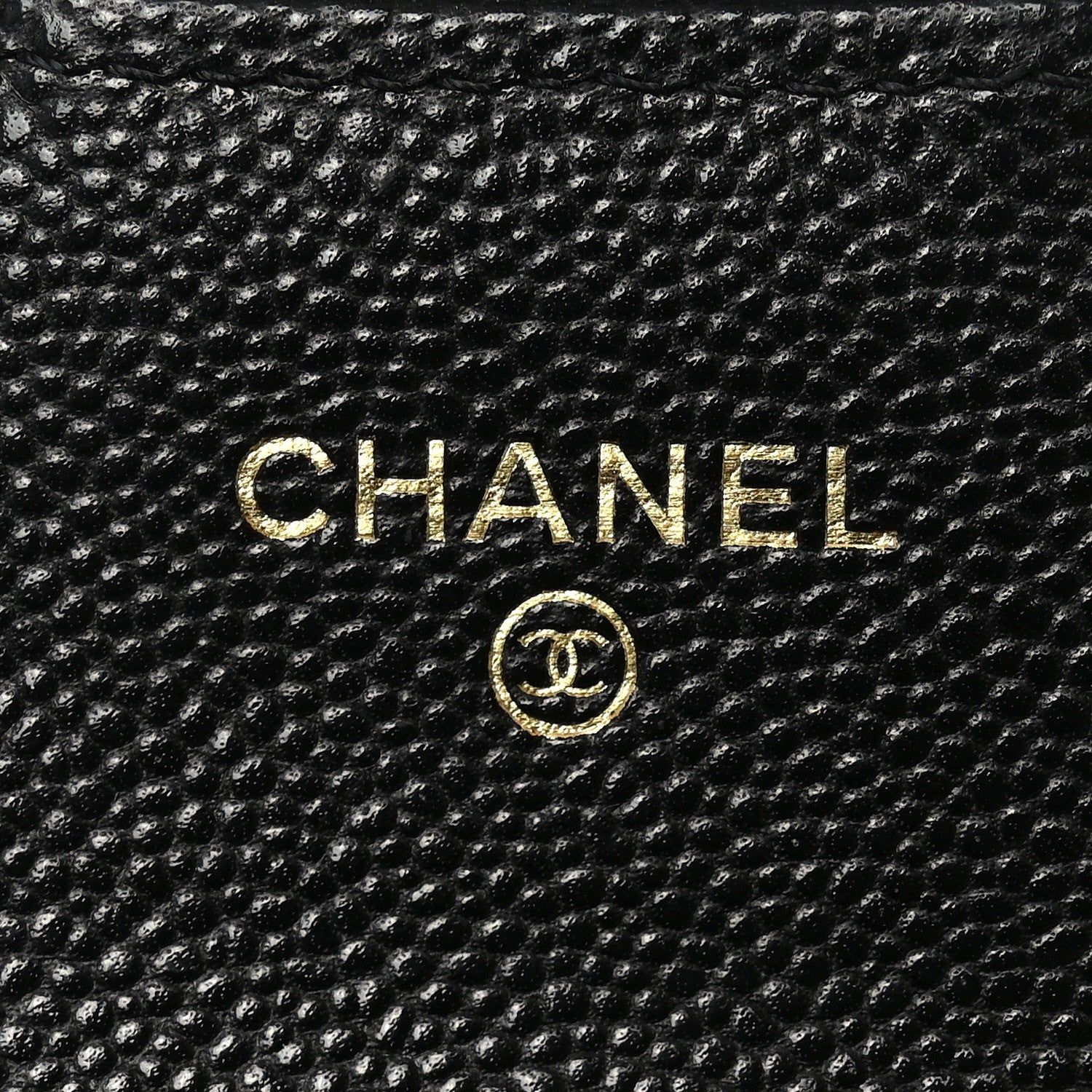 Caviar Quilted Flap  Holder Wallet Black