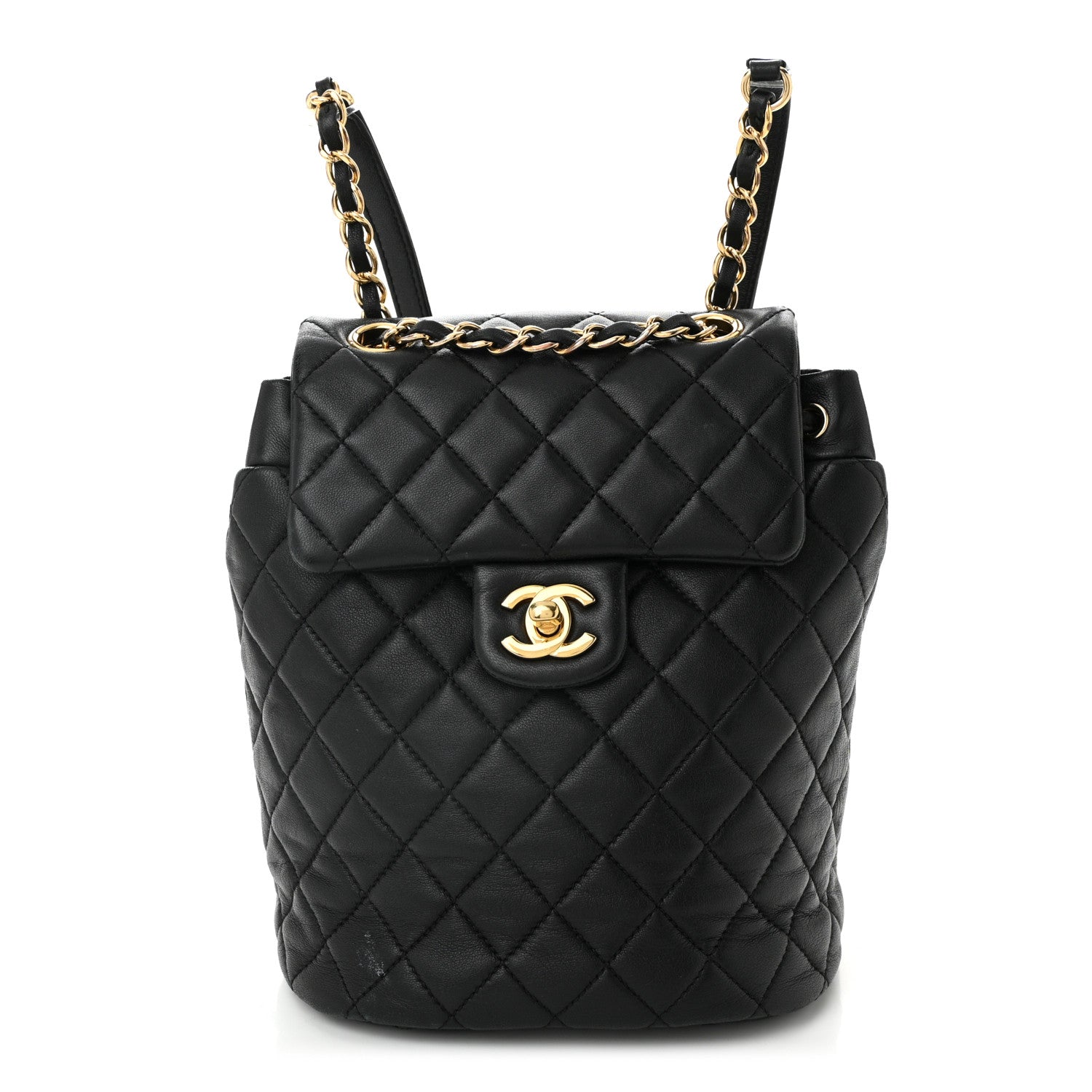 Lambskin Quilted Mini Urban Spirit Backpack Black