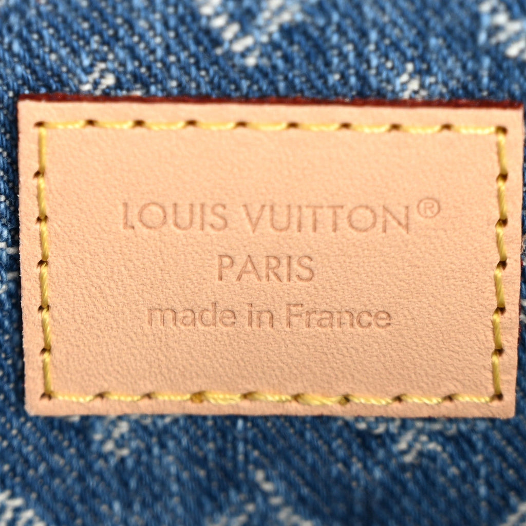Denim Monogram Carryall MM Pochette Blue