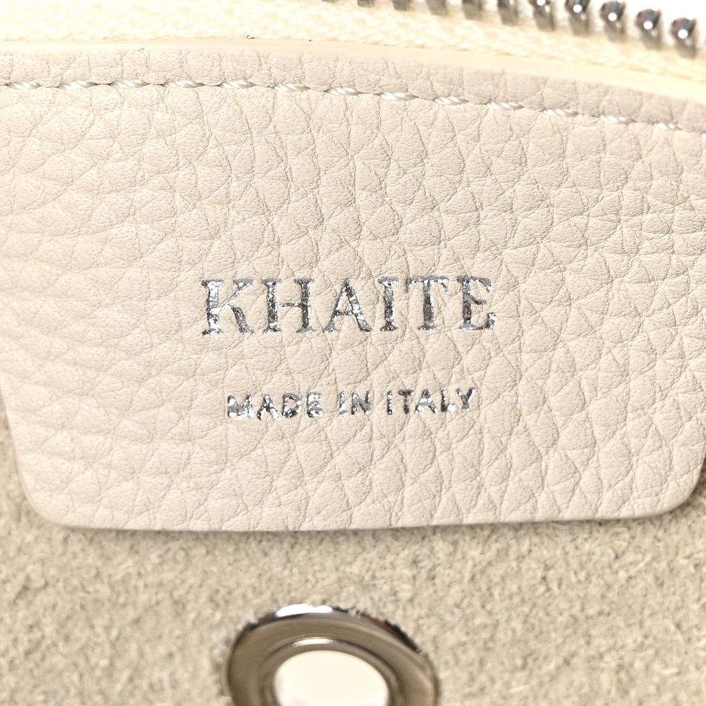 Pebbled Calfskin Grommet Medium Olivia Hobo Dark Ivory