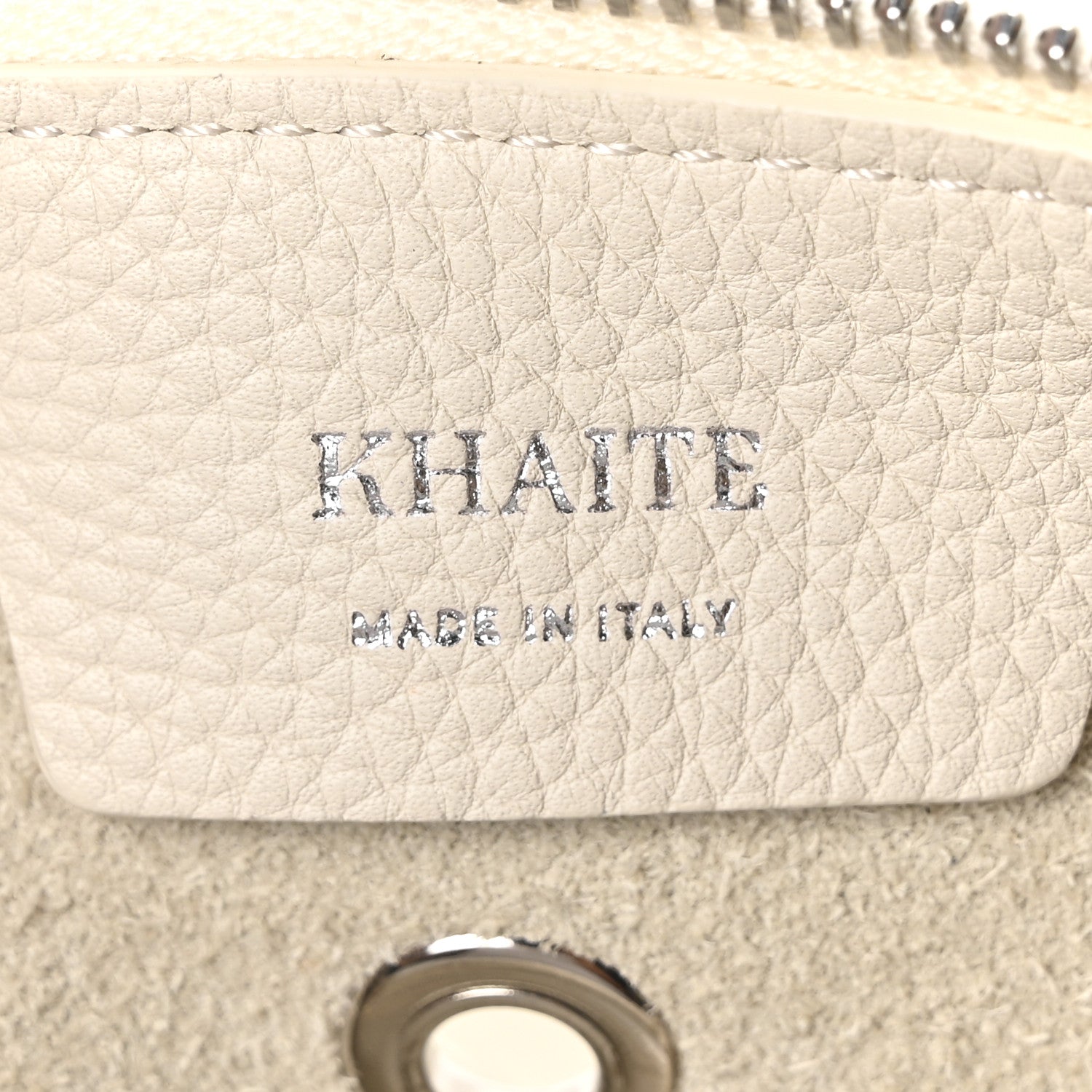 Pebbled Calfskin Grommet Medium Olivia Hobo Dark Ivory